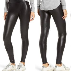 EUC Spanx Faux Leather Leggings Size M